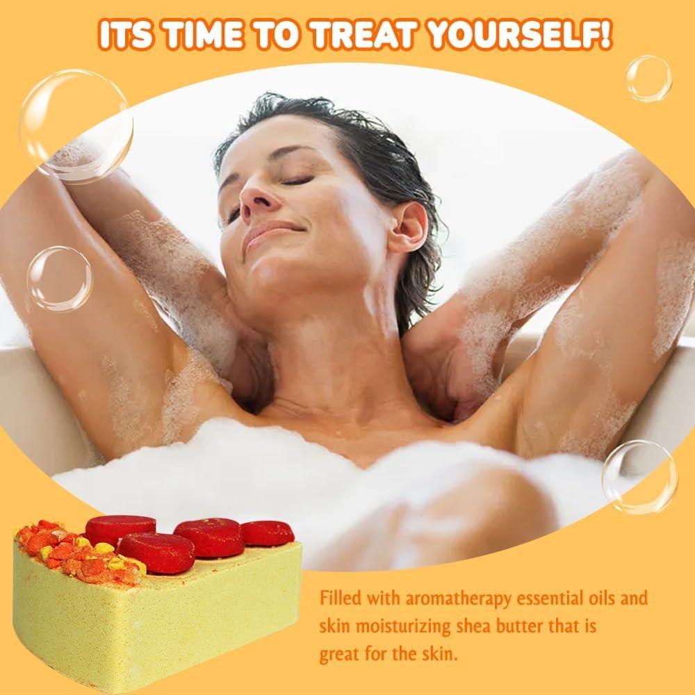 Set de Bombas de Baño de Pizza HZEX - 8 Rebanadas Naturales