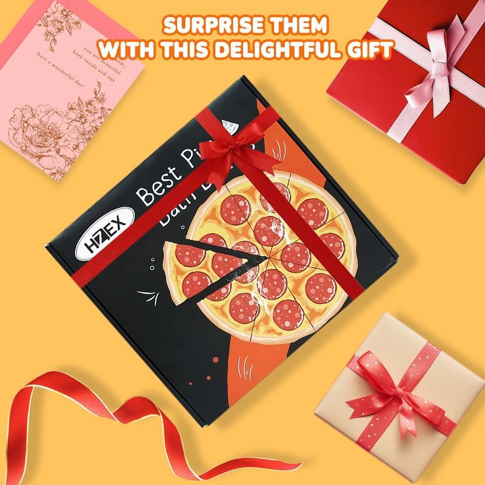 Set de Bombas de Baño de Pizza HZEX - 8 Rebanadas Naturales