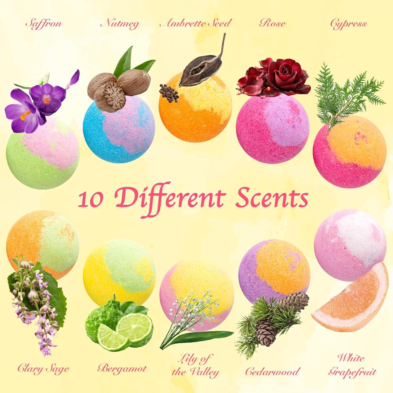 Set de 10 Bombas de Baño Aromáticas Fumgranth - Rosa