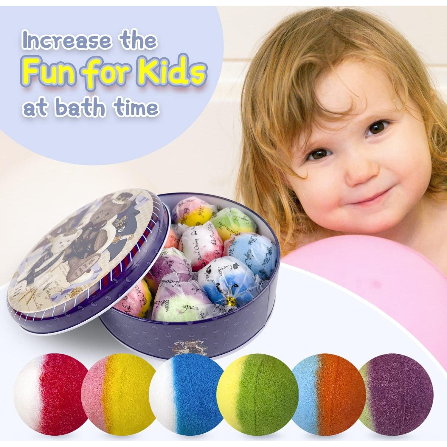 Bombas de baño DOVIPE 12 Piezas con Juguetes Sorpresa