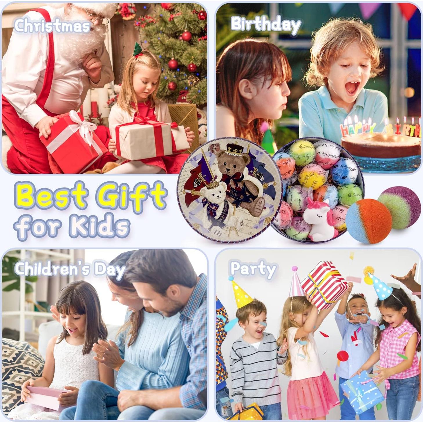 Bombas de baño DOVIPE 12 Piezas con Juguetes Sorpresa