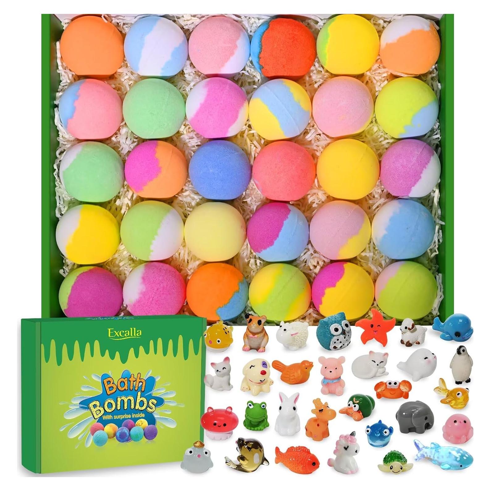 Set de 30 Bombas de Baño Excalla con Juguetes Sorpresa