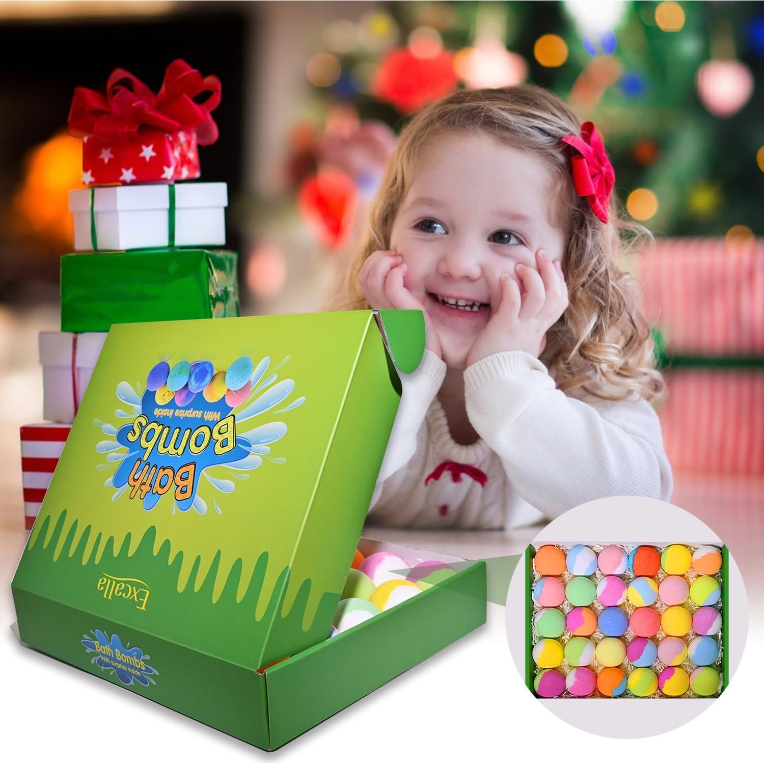 Set de 30 Bombas de Baño Excalla con Juguetes Sorpresa