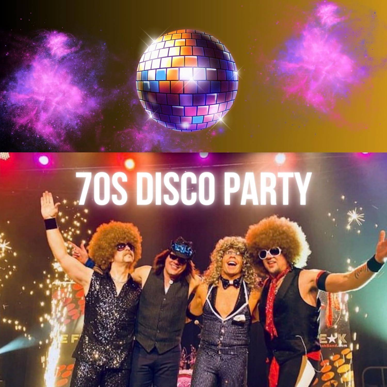 Peluca Afro Estilo Disco Bromobiz para Hombres - Negro