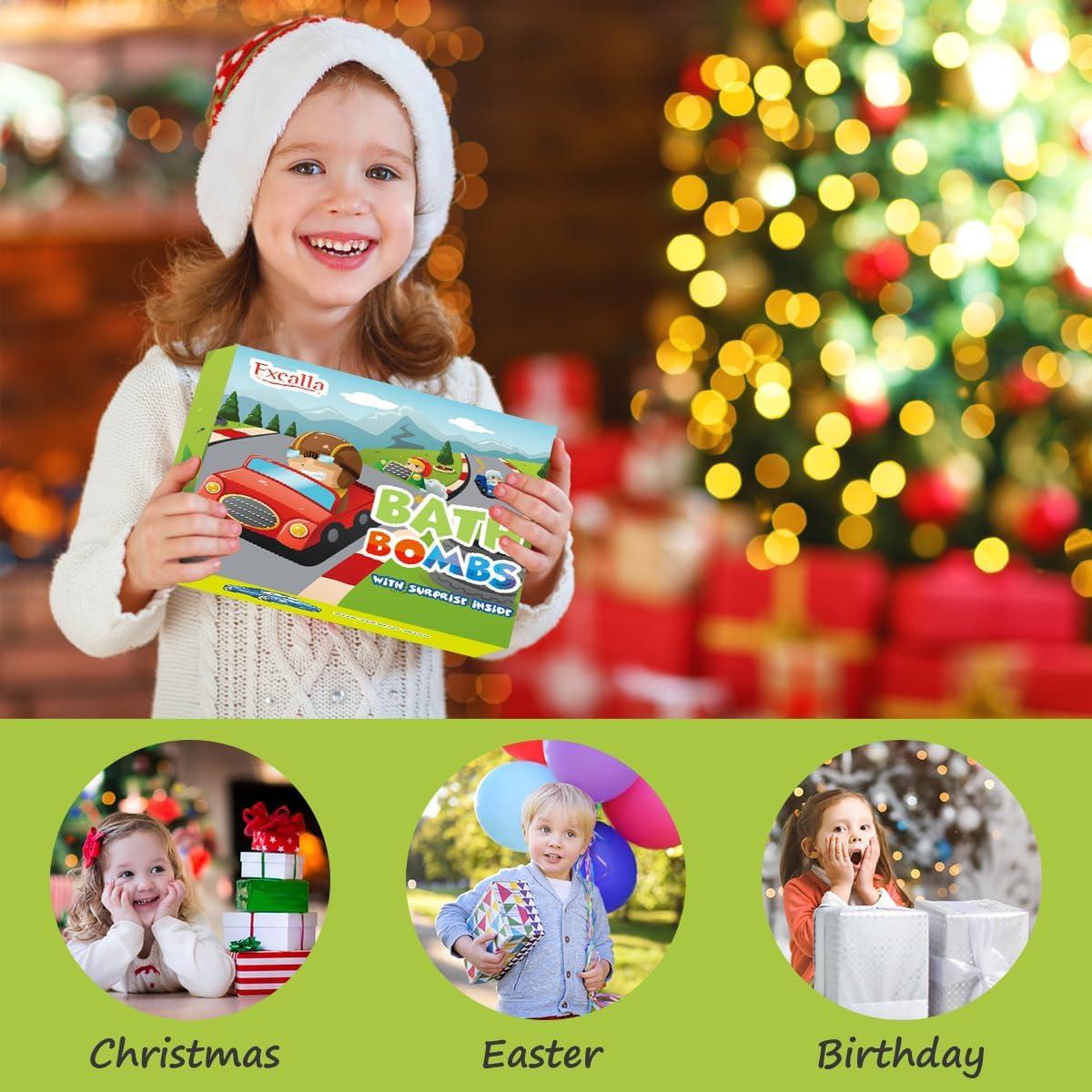 Set de 9 Bombas de Baño Excalla con Juguetes Sorpresa