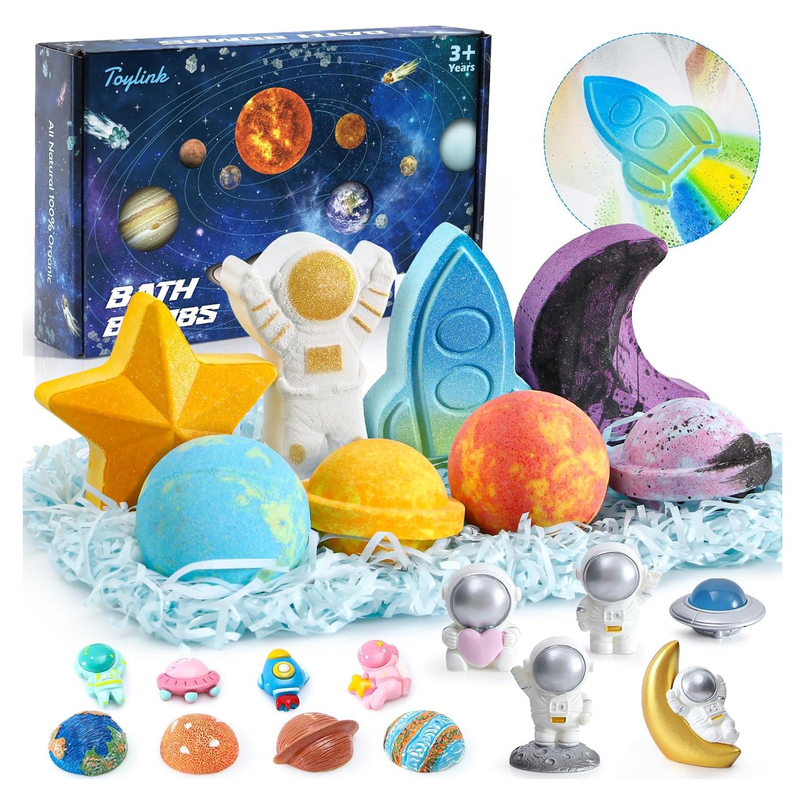 Bombas de Baño Espaciales Toylink - 8 Aromas y Juguetes
