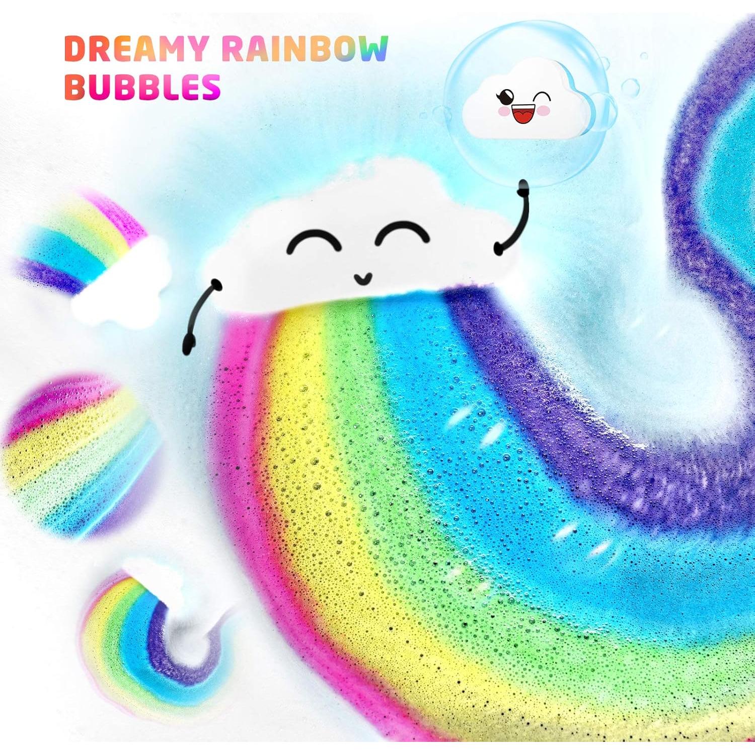 Bombas de Baño Nube Arcoíris Elfinbay - 8 Piezas 85g