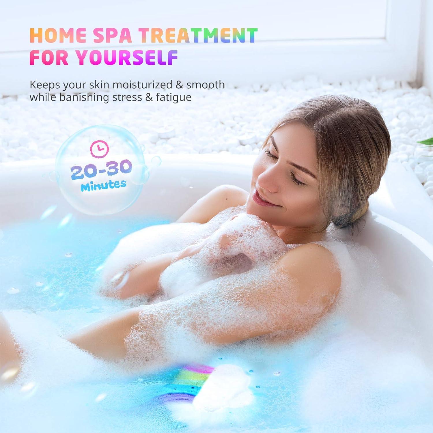 Bombas de Baño Nube Arcoíris Elfinbay - 8 Piezas 85g