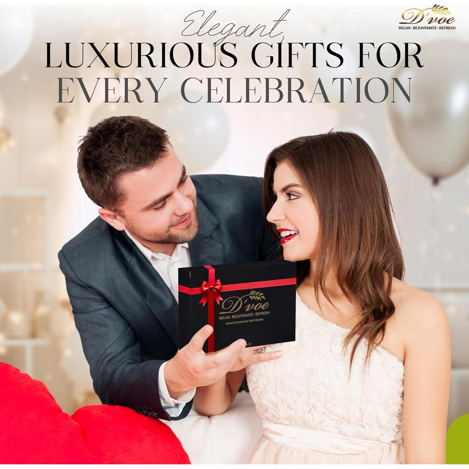 Juego de Bombas de Baño D'Voe 12 Pcs 99g Naturales Aromas