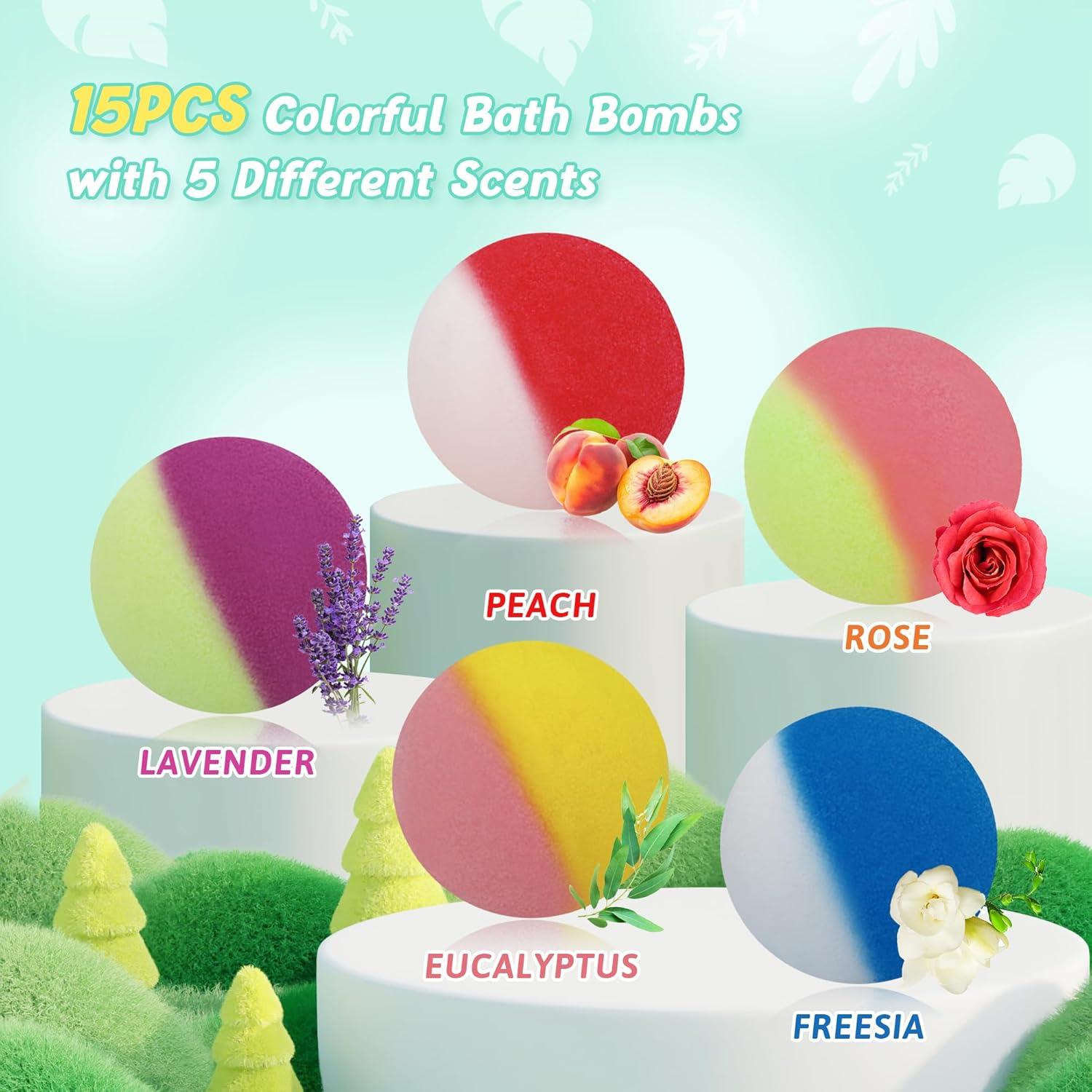 Set de 15 Bombas de Baño Sorpresa JunduoeR - Aromas Naturales