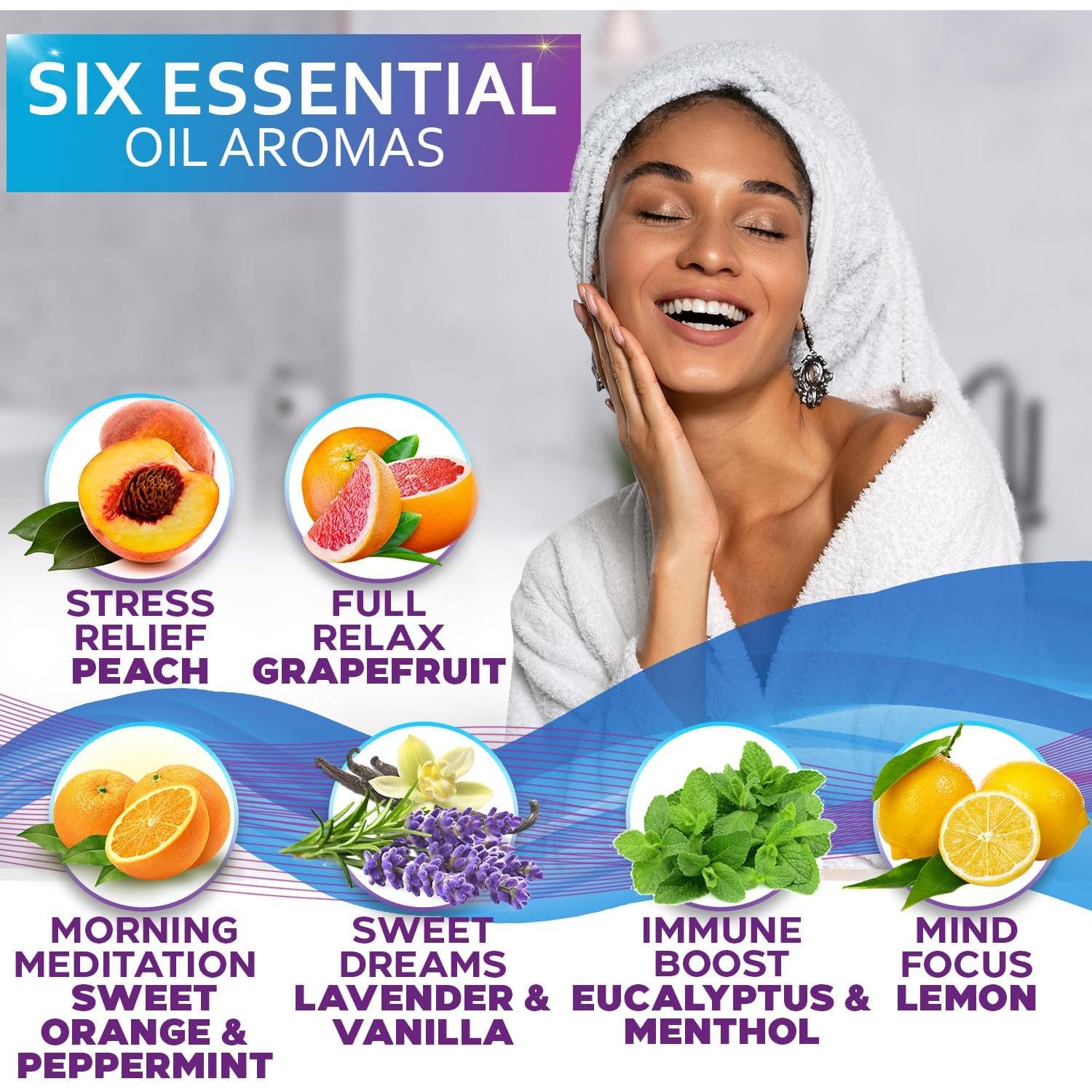 Juego de Pastillas de Vapor de Aromaterapia Bellisso - 6 Aromas