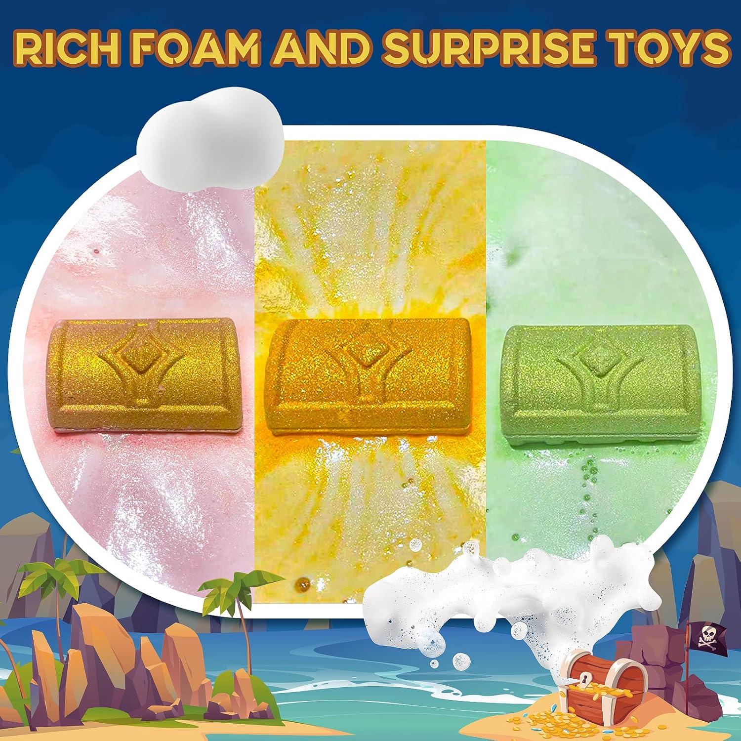 Bolas de Baño Efervescentes Bathletes - Set de 9 con Juguetes Sorpresa