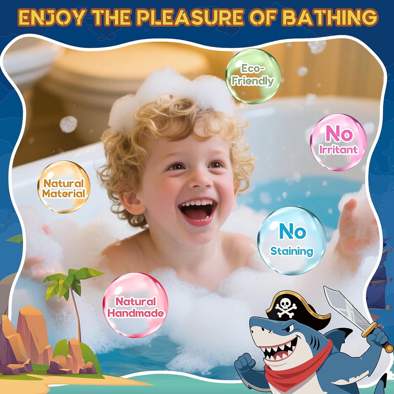 Bolas de Baño Efervescentes Bathletes - Set de 9 con Juguetes Sorpresa