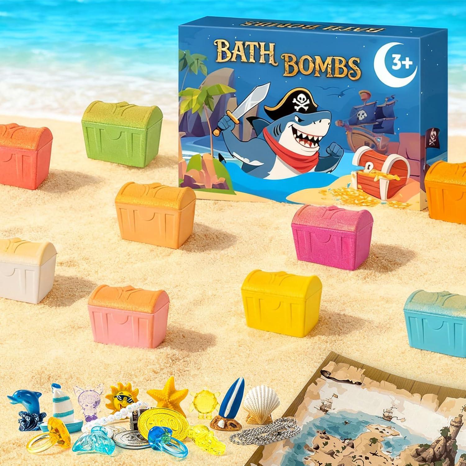 Bolas de Baño Efervescentes Bathletes - Set de 9 con Juguetes Sorpresa