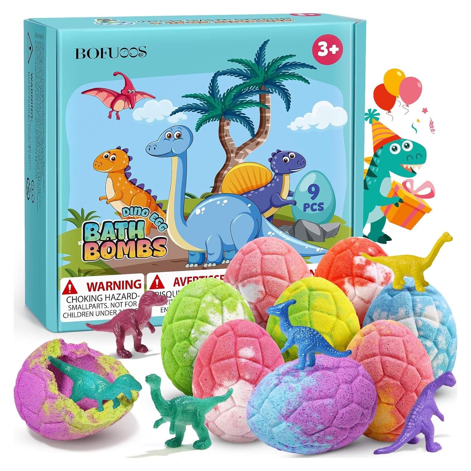 Set de 9 Bolas de Baño de Dinosaurio Bofuoos - Regalo Divertido