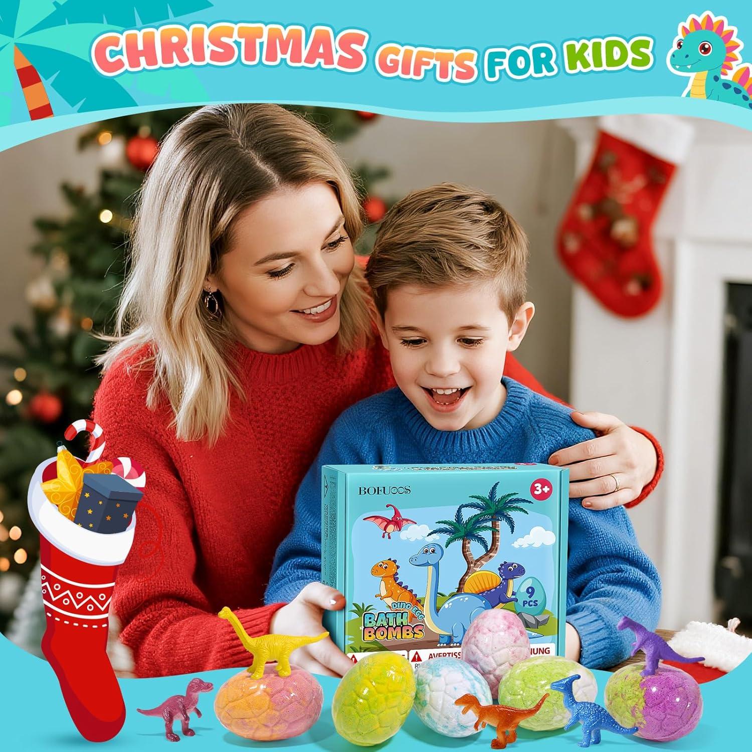 Set de 9 Bolas de Baño de Dinosaurio Bofuoos - Regalo Divertido