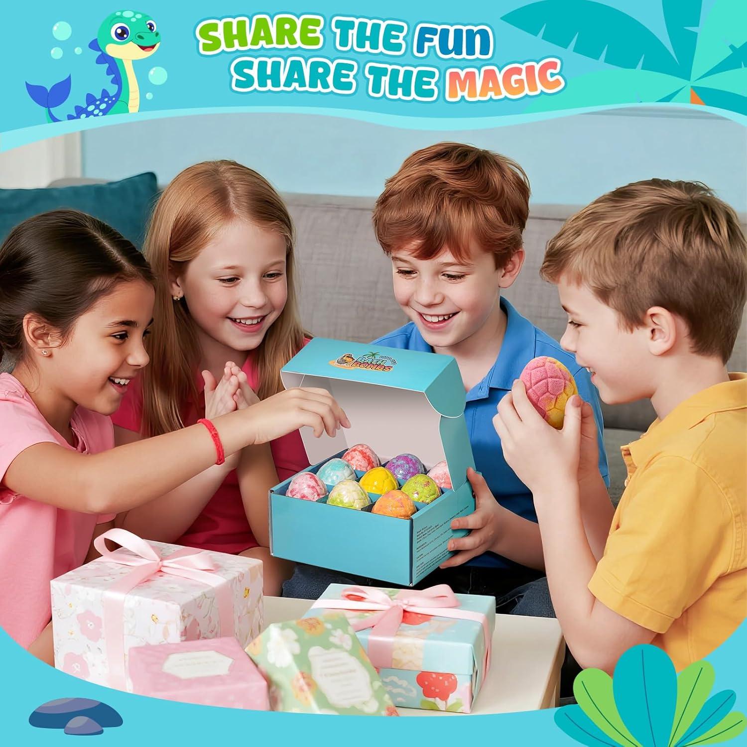 Set de 9 Bolas de Baño de Dinosaurio Bofuoos - Regalo Divertido