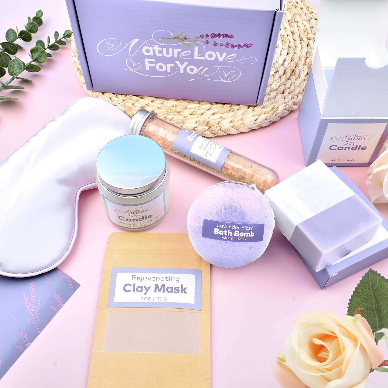 Kit de Spa Hecho a Mano Ufeekare 7 Piezas Aroma Lavanda