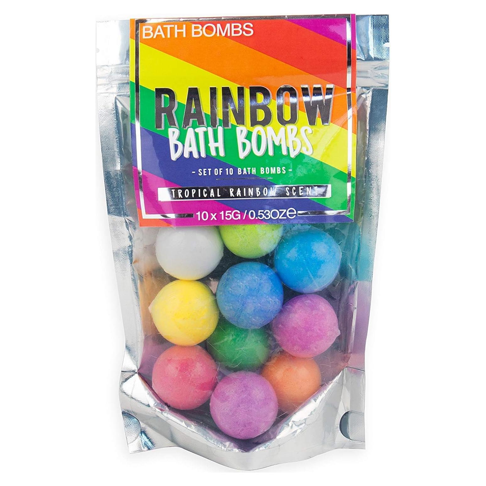 Juego de 10 Bombas de Baño Arcoíris Gift Republic 150g
