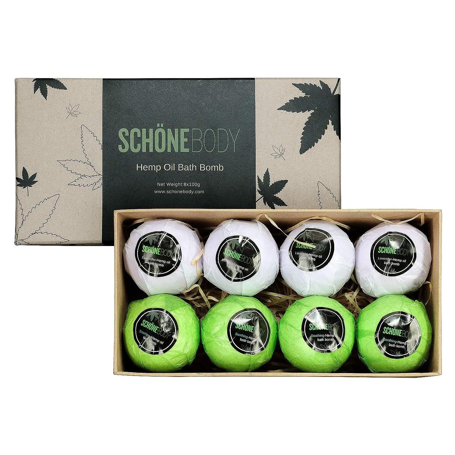 Set de 8 Bolas de Baño Schone Body - Aromas Menta y Lavanda