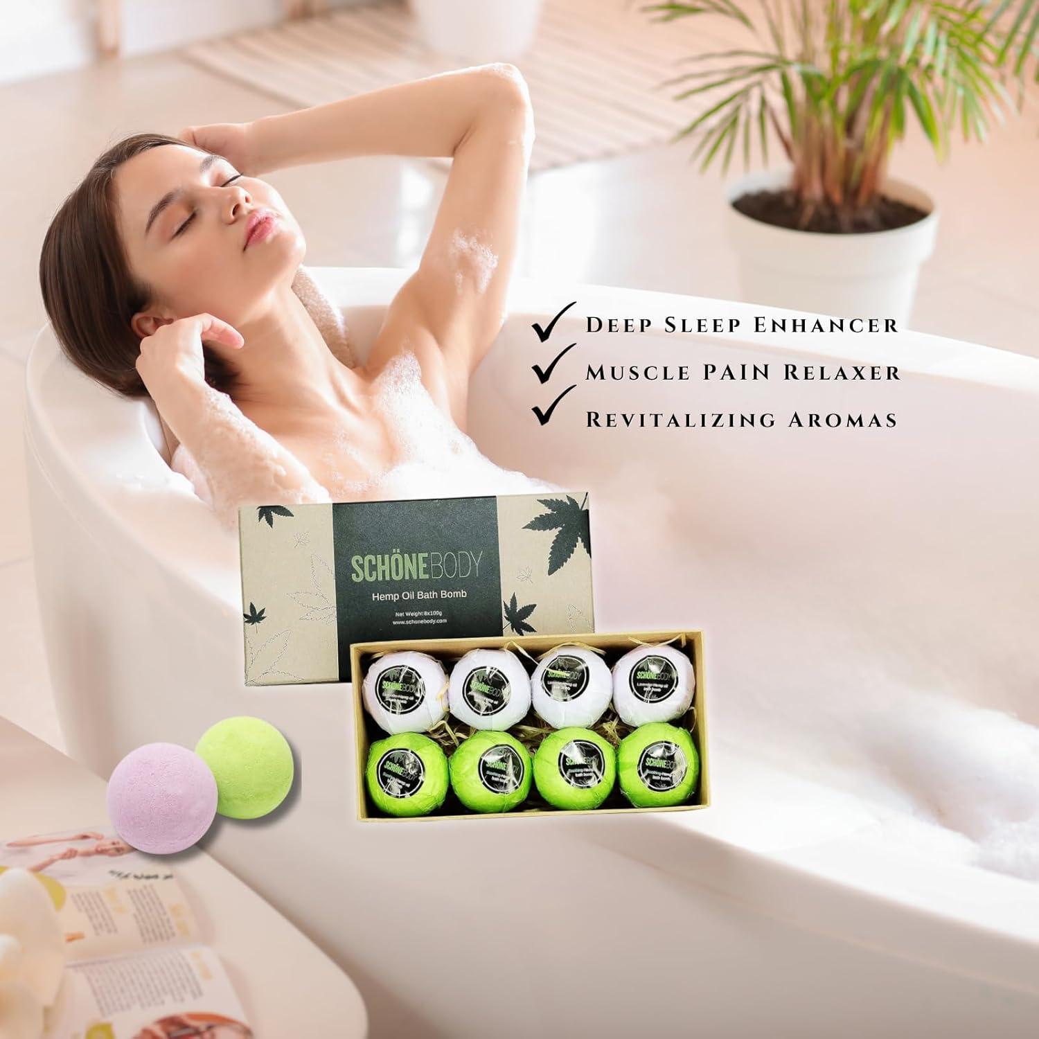 Set de 8 Bolas de Baño Schone Body - Aromas Menta y Lavanda