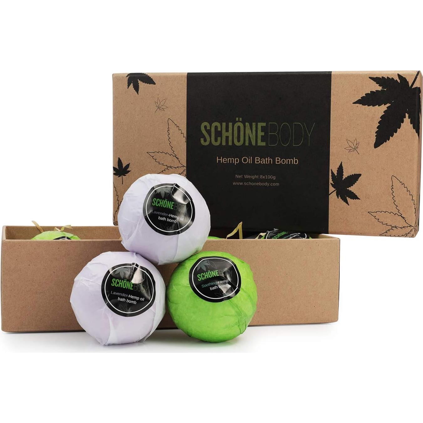 Set de 8 Bolas de Baño Schone Body - Aromas Menta y Lavanda