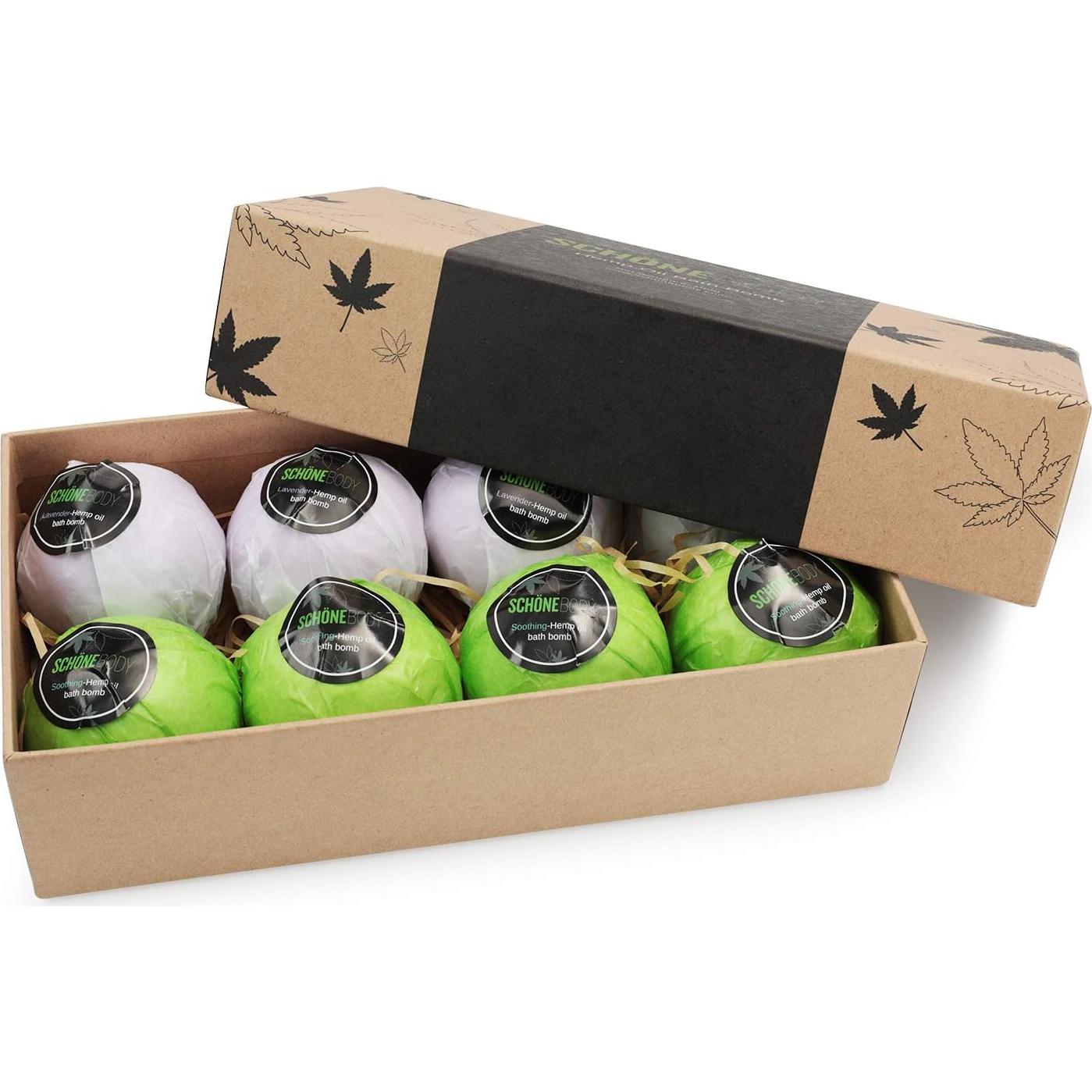 Set de 8 Bolas de Baño Schone Body - Aromas Menta y Lavanda