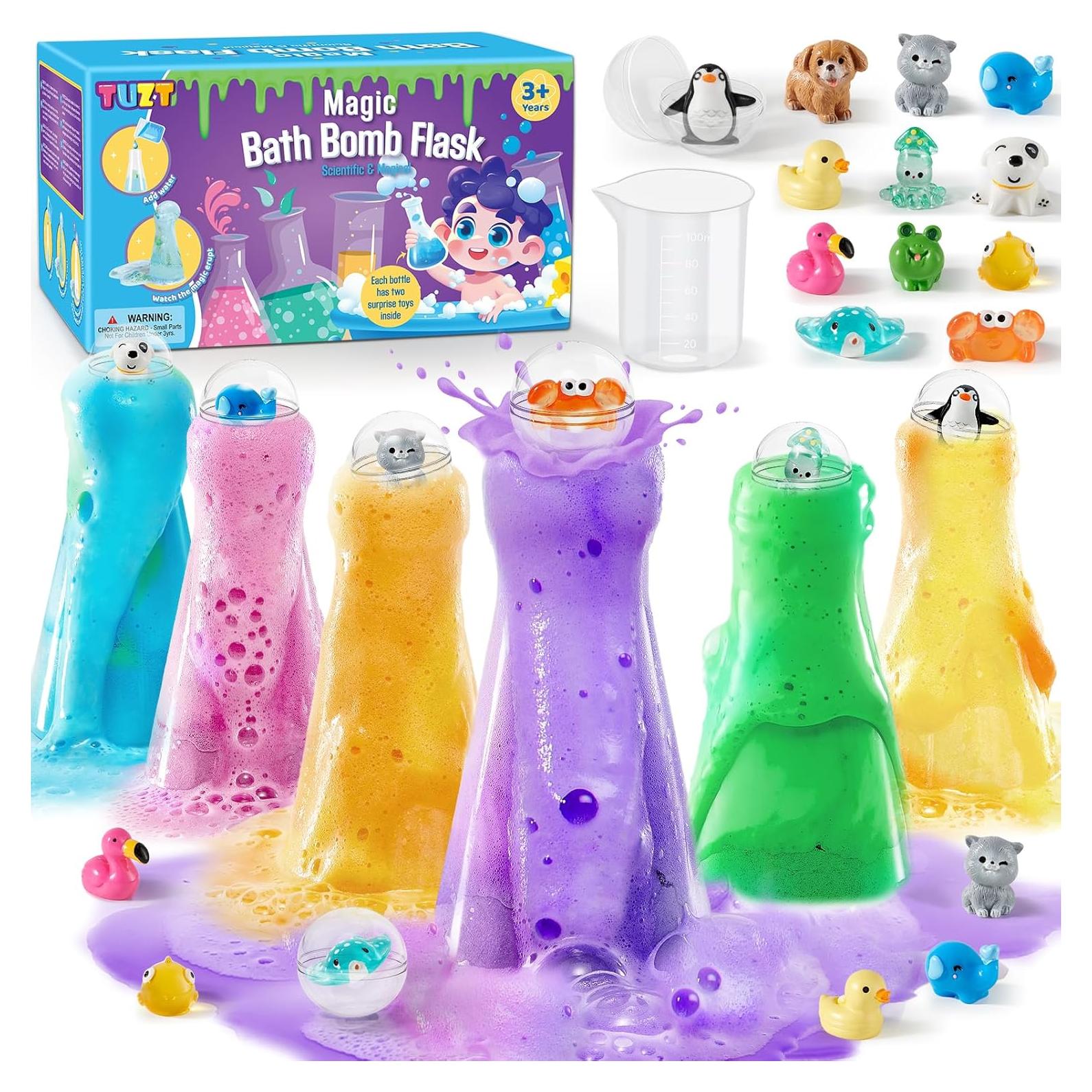 Kit de Bombas de Baño TUZT con 12 Juguetes Sorpresa y 6 Burbujas