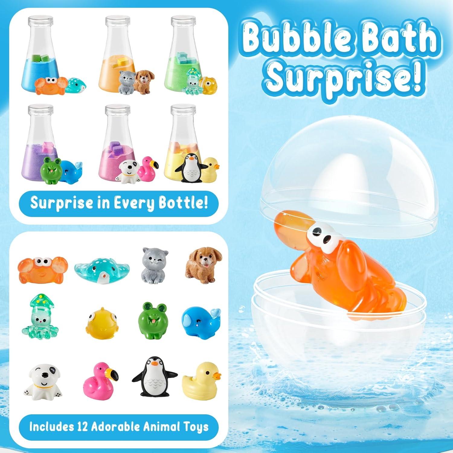 Kit de Bombas de Baño TUZT con 12 Juguetes Sorpresa y 6 Burbujas