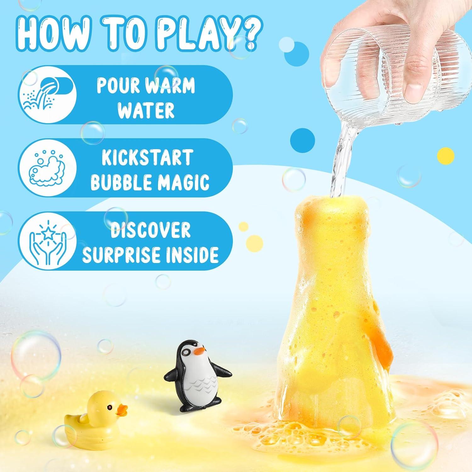 Kit de Bombas de Baño TUZT con 12 Juguetes Sorpresa y 6 Burbujas