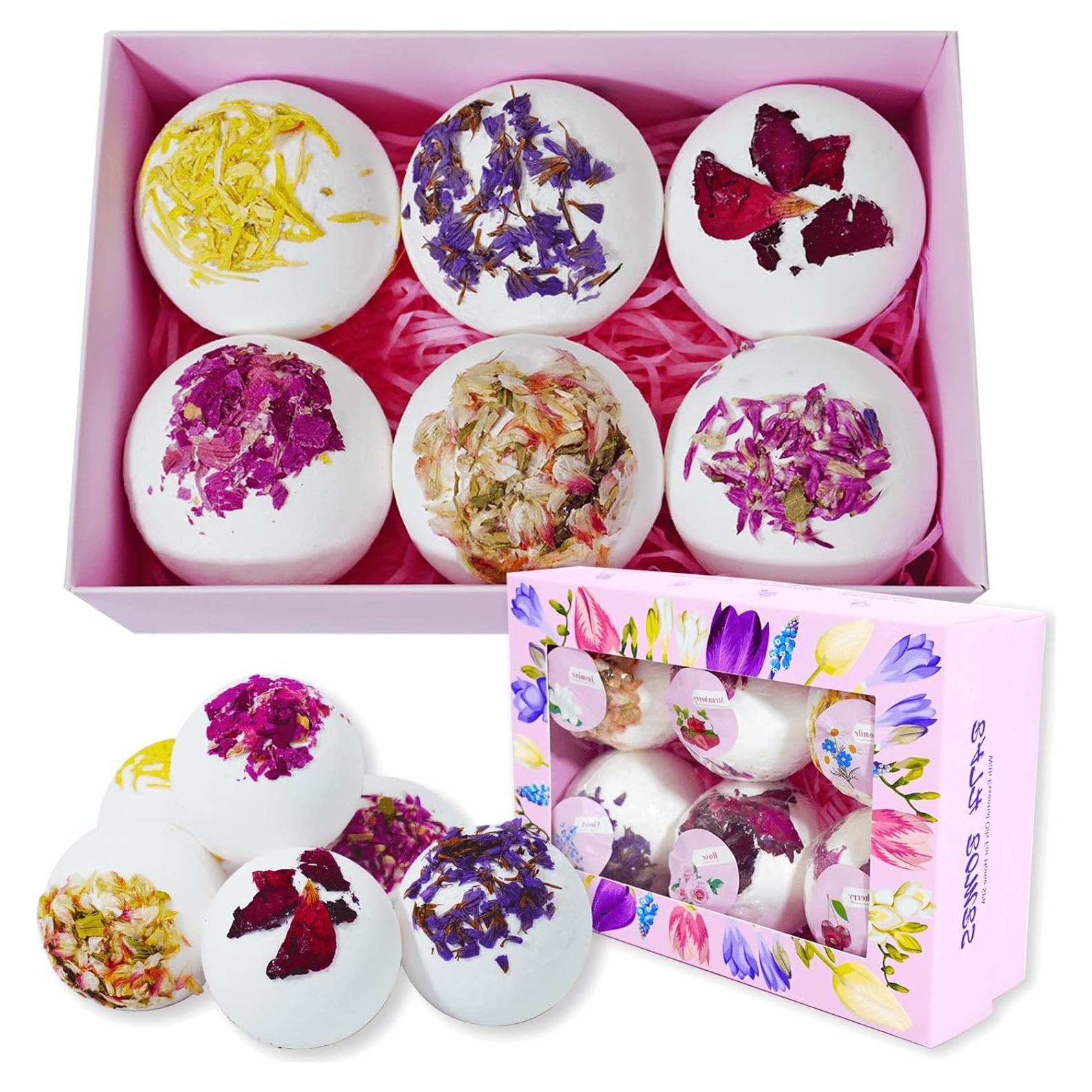 Set de Bombas de Baño Efervescentes Persidra - 6 Piezas con Pétalos
