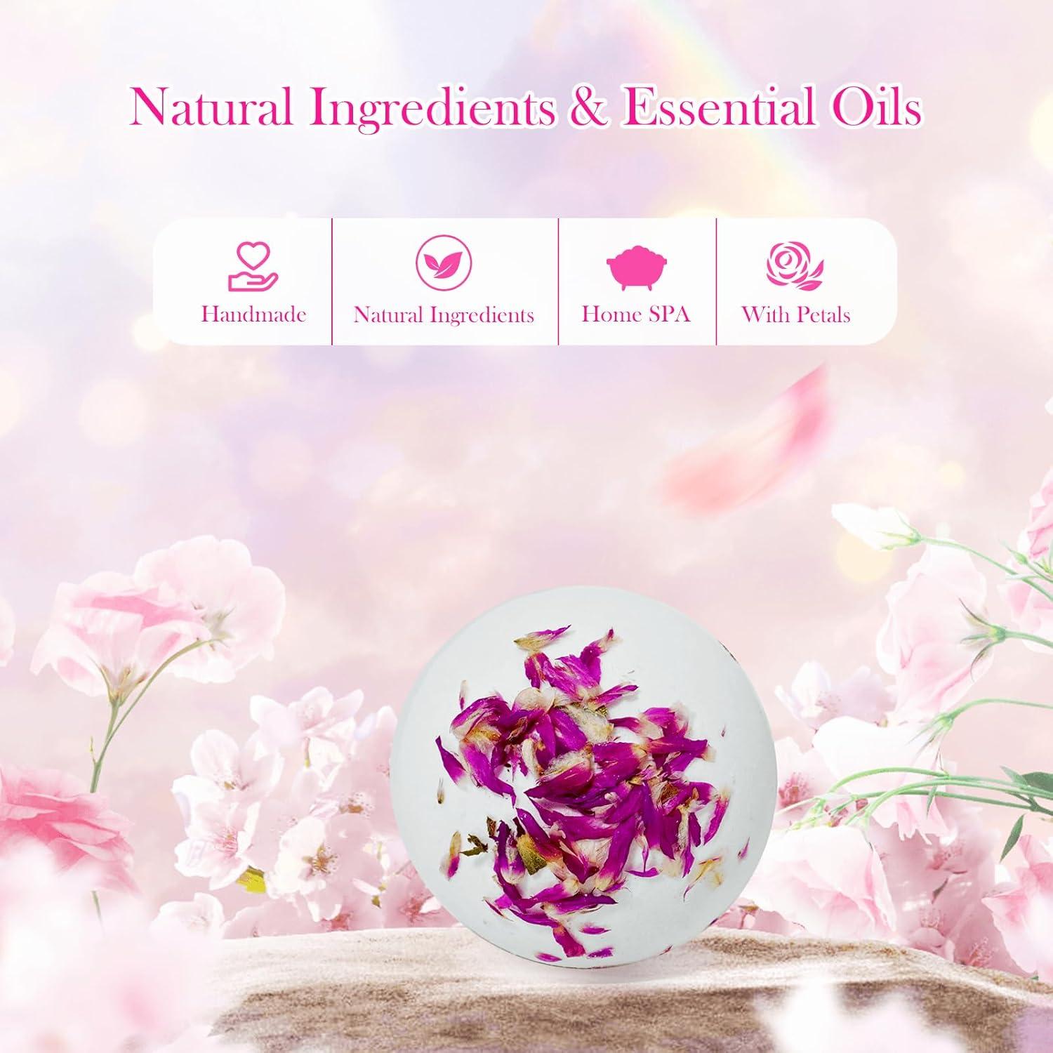 Set de Bombas de Baño Efervescentes Persidra - 6 Piezas con Pétalos