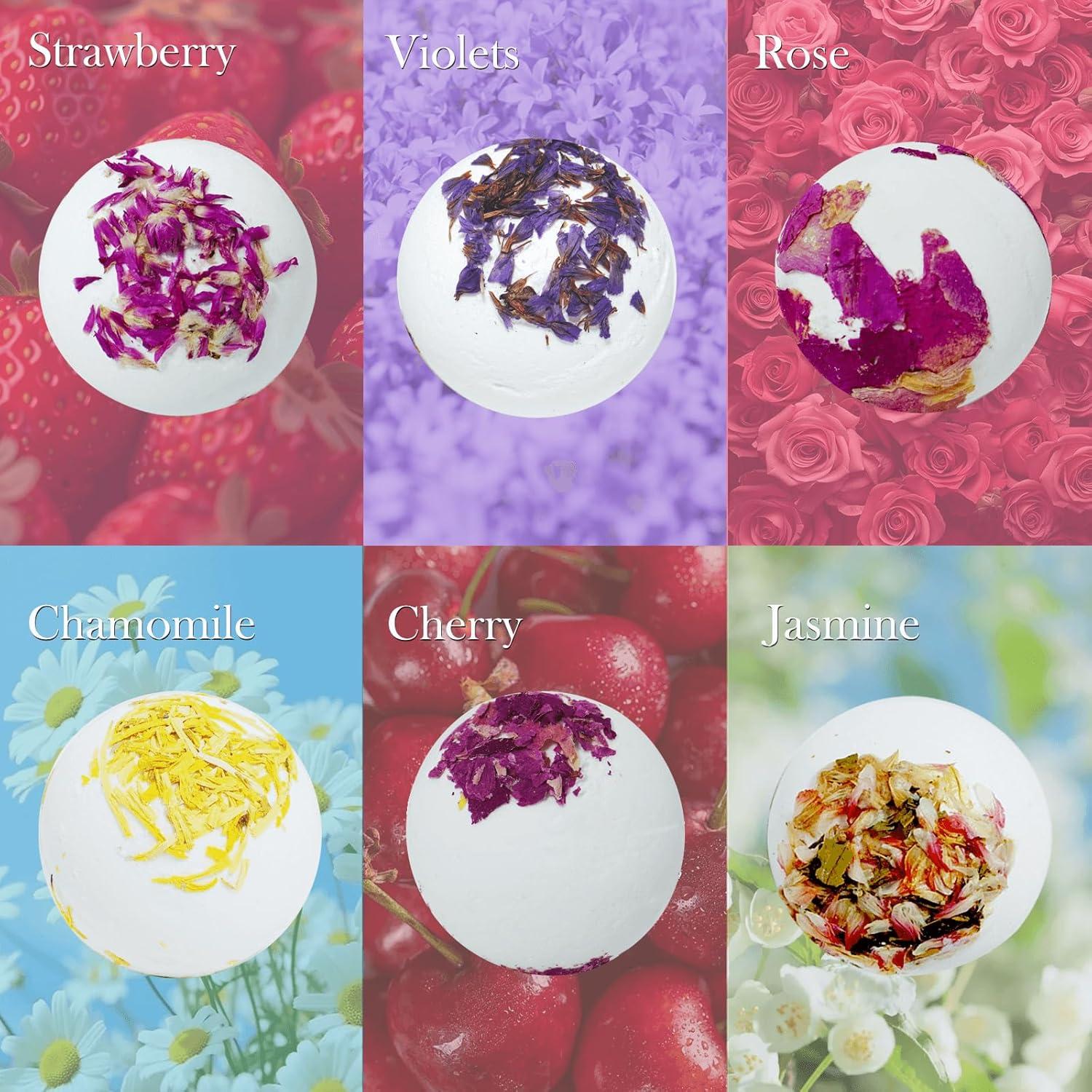 Set de Bombas de Baño Efervescentes Persidra - 6 Piezas con Pétalos