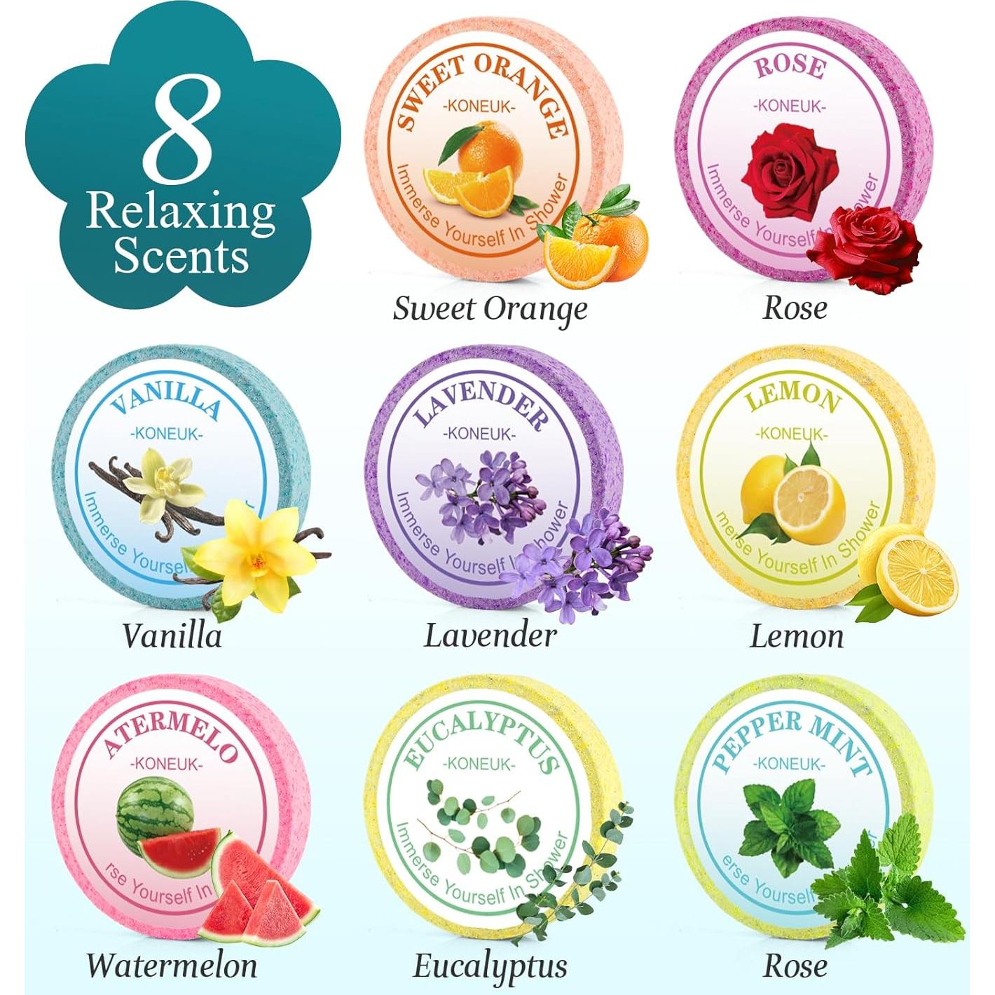 32 Bombas de Ducha Aromaterapia KONEUK - Regalos Spa