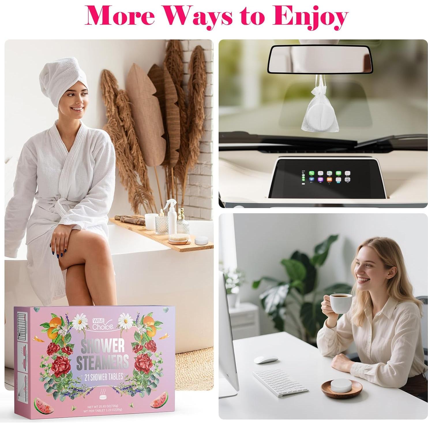 Bombas de Ducha Aromaterapia W&E Choice 21 Pack - Aceites Esenciales