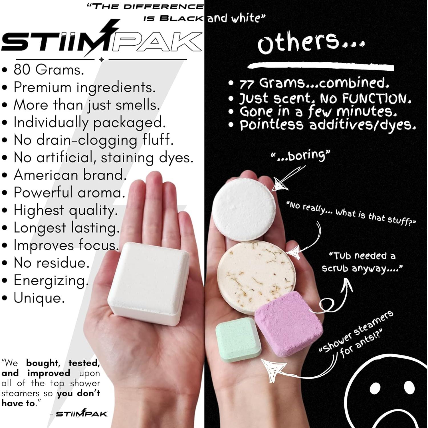 Vaporizadores de Ducha STiiMPAK 80g Eucalipto y Mentol