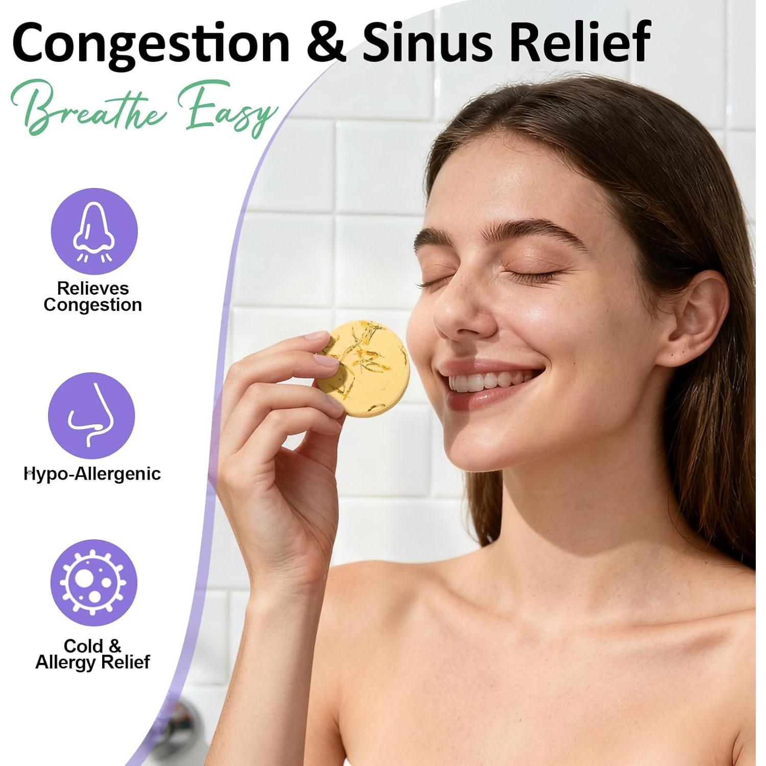 Bombas de Vapor de Ducha RUSEMLE - 8 Aromas Relajantes