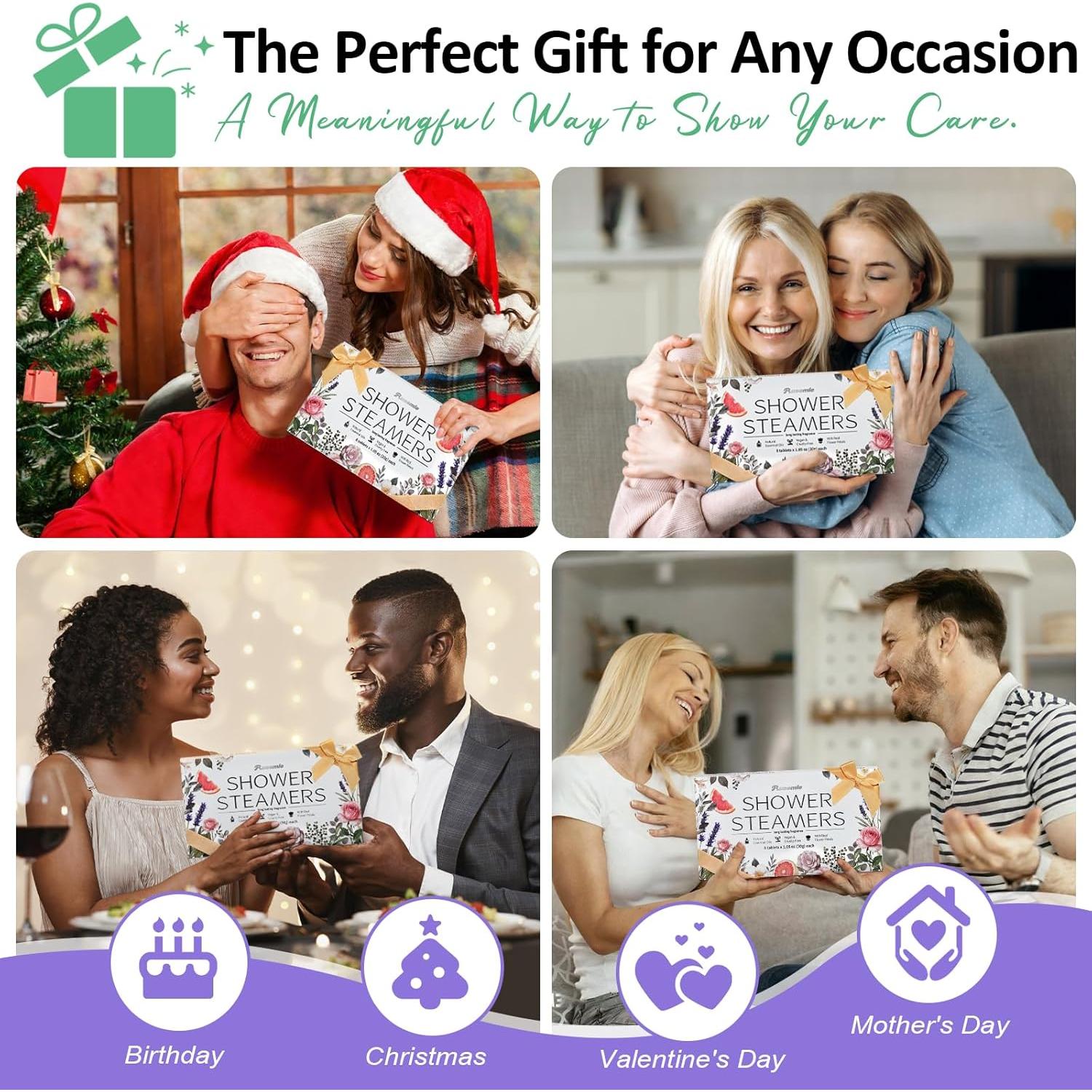 Bombas de Vapor de Ducha RUSEMLE - 8 Aromas Relajantes