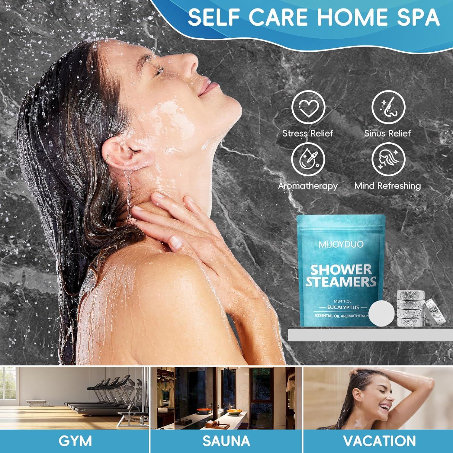 Bombas de Ducha Aromaterapia MIJOYDUO 15 Piezas Eucalipto Menta