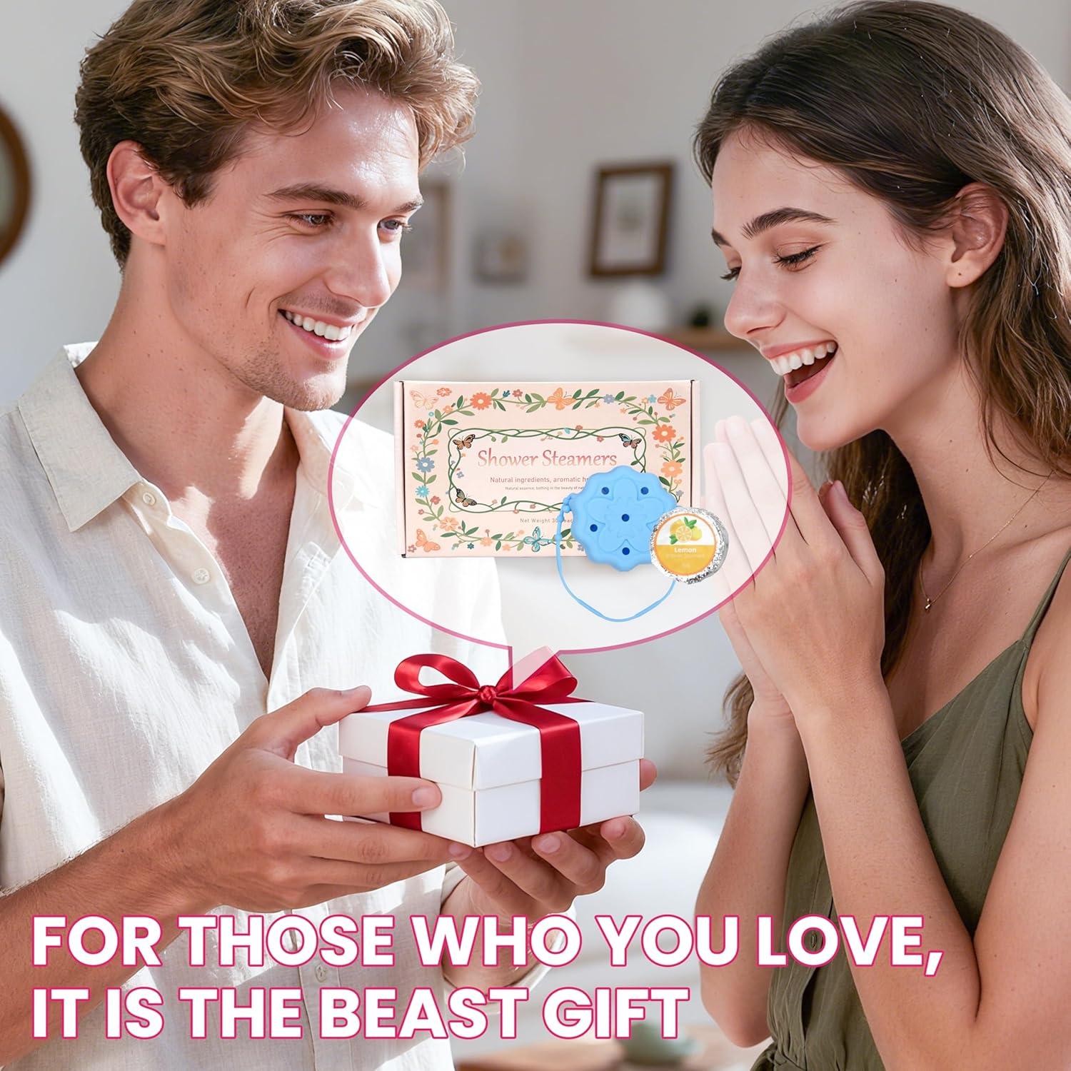 8 Vapores de Ducha LUVCOSY con Soporte de Silicona Azul