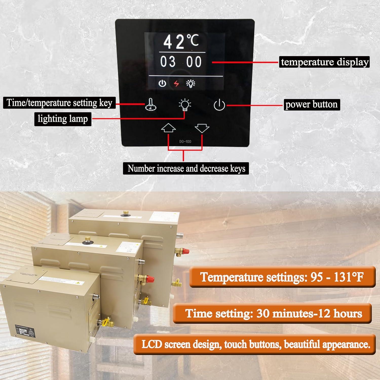 Generador de Ducha de Vapor 9KW JJFFTAO con Autodesagüe