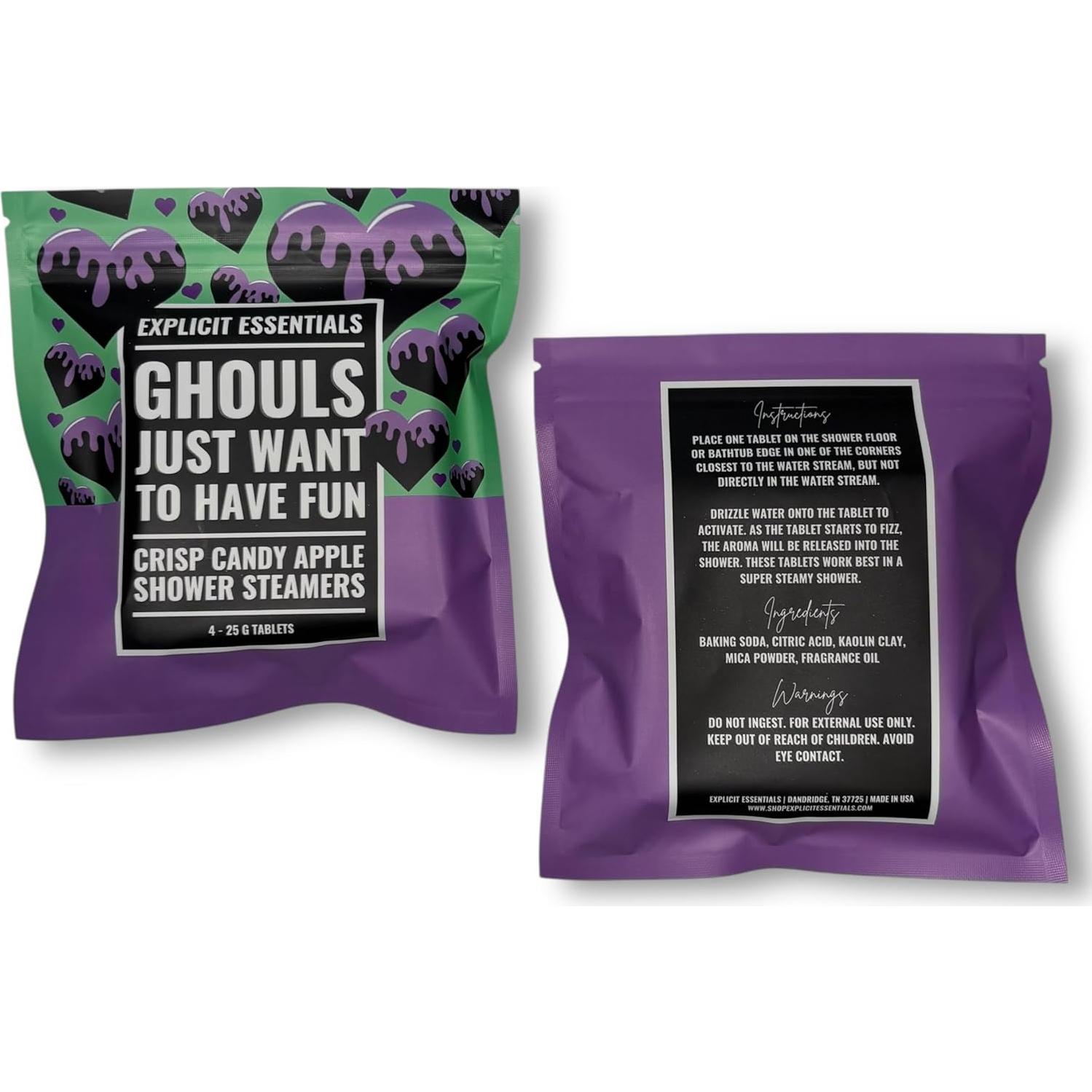 Vapores de Ducha de Halloween Esenciales Explícitos - 4 Unidades