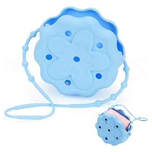 Soporte de Vapor de Ducha LUVCOSY Silicona Azul Redondo