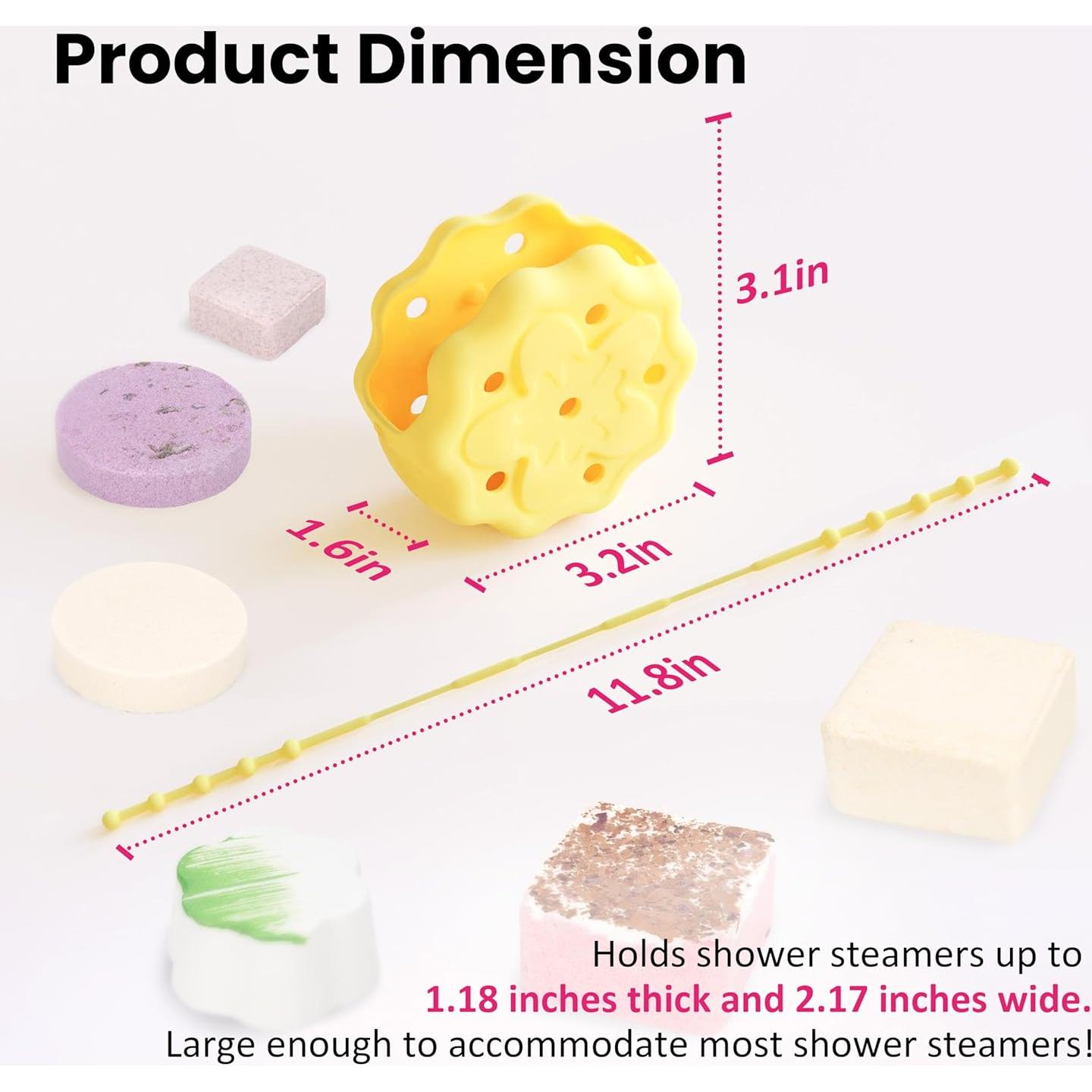 Soporte de Vapor de Ducha LUVCOSY Silicona Azul Redondo