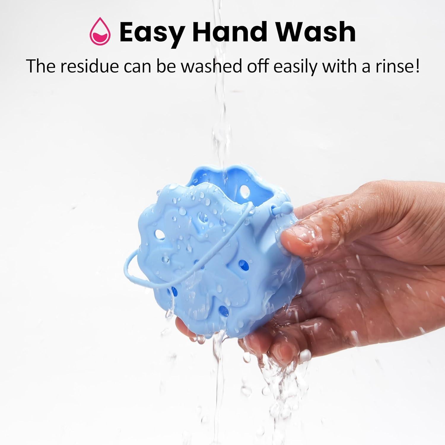 Soporte de Vapor de Ducha LUVCOSY Silicona Azul Redondo