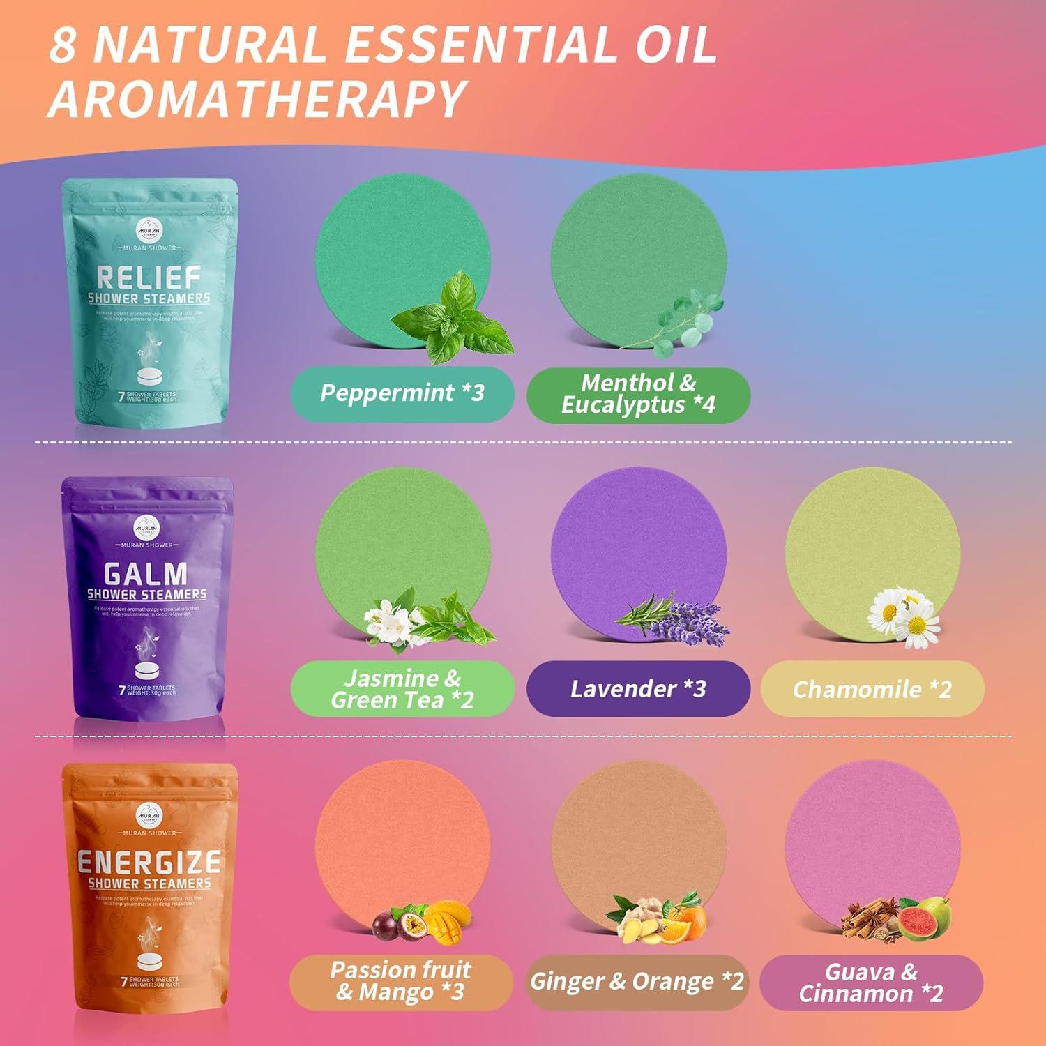 Bombas de Ducha Aromaterapia MURAN - Set de 21 Piezas