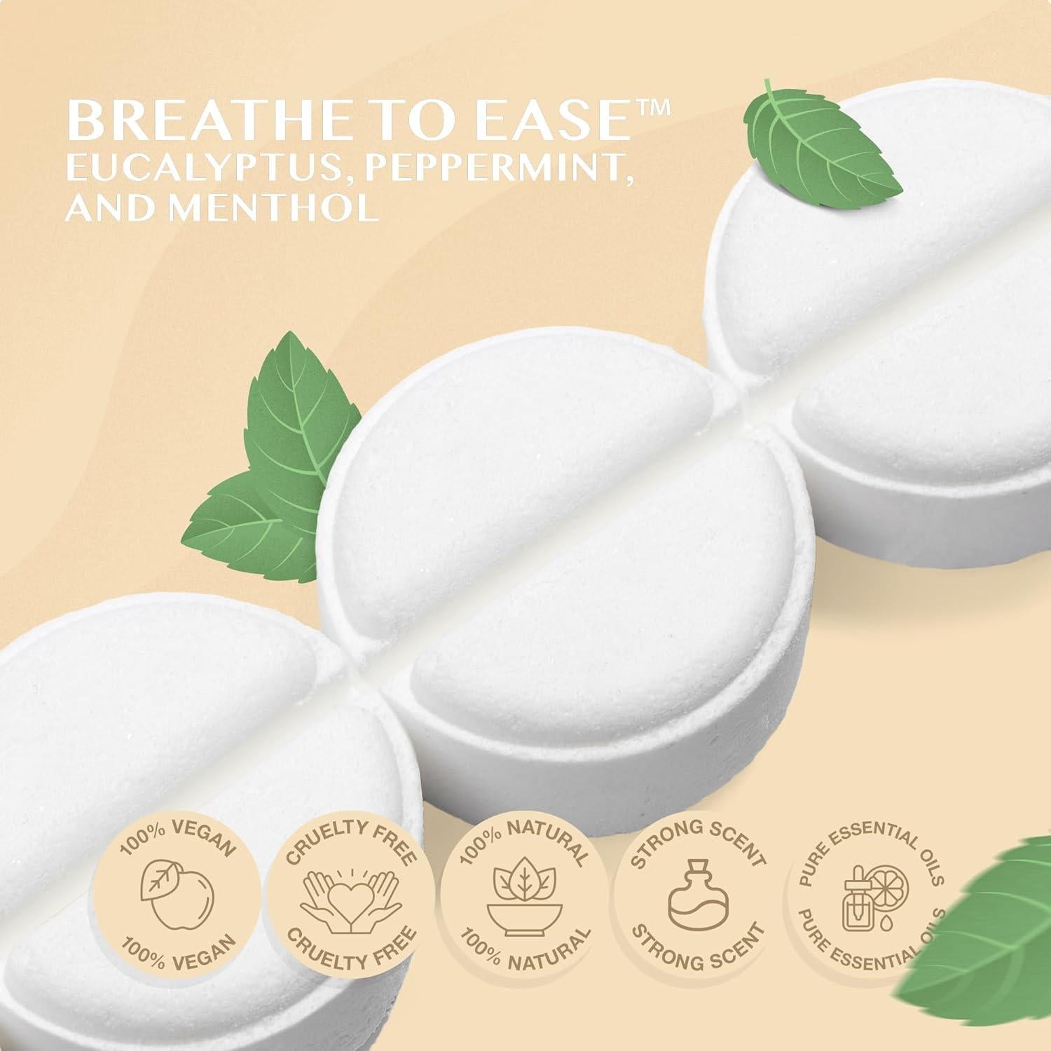 Tabletas de Vapor de Eucalipto Terra Essentials - 12 Unidades Aromaterapia