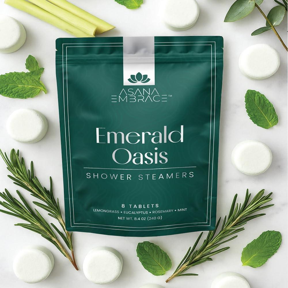 Tabletas efervescentes Emerald Oasis Asana Embrace 8 unidades