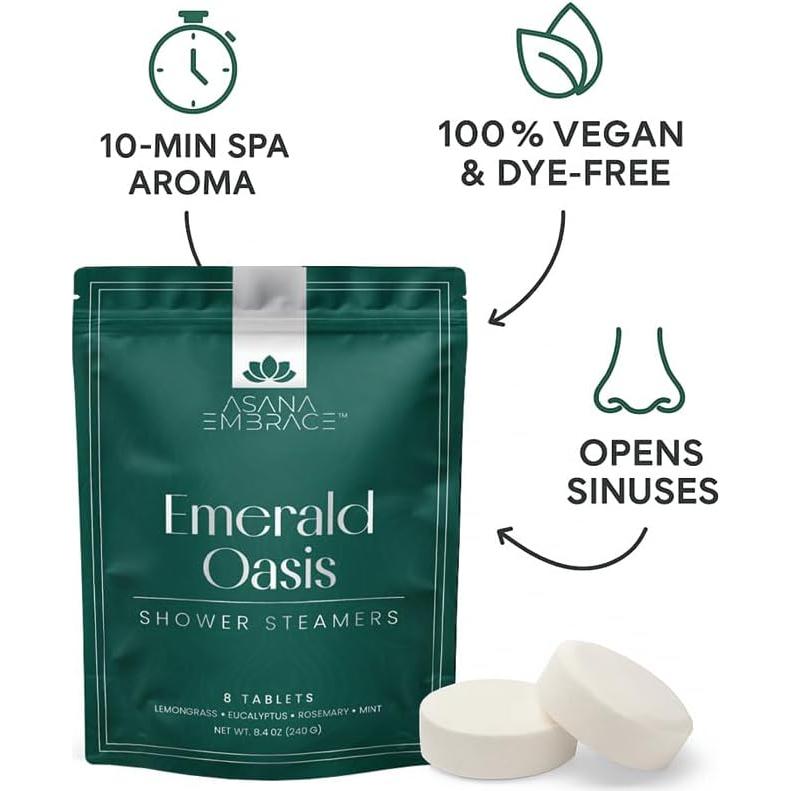 Tabletas efervescentes Emerald Oasis Asana Embrace 8 unidades