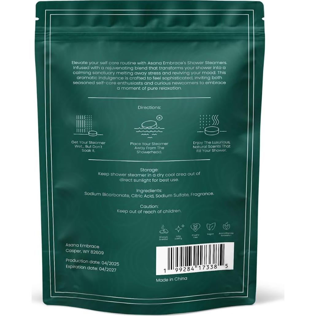 Tabletas efervescentes Emerald Oasis Asana Embrace 8 unidades